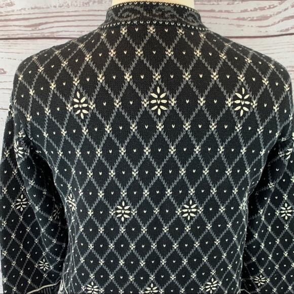 Talbots vintage Scandinavian cardigan metal hooks - Picture 10 of 16